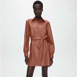 NWT Aritzia Wilfred XL Caroline Leather Dresss